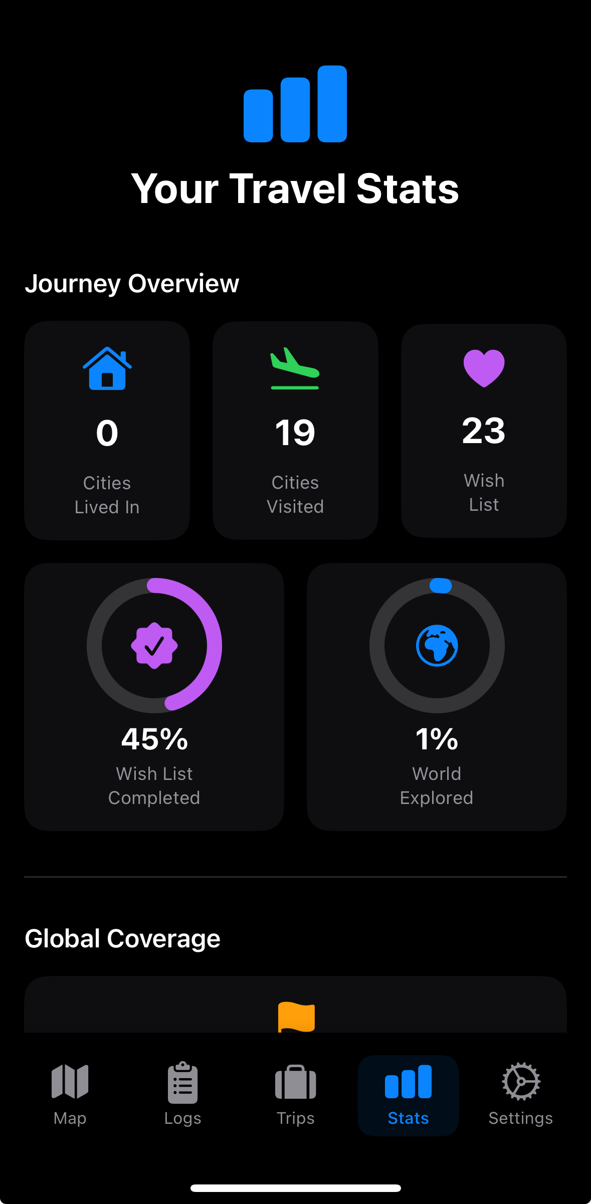 TrekPins iPhone app showing the details screen for a visited location